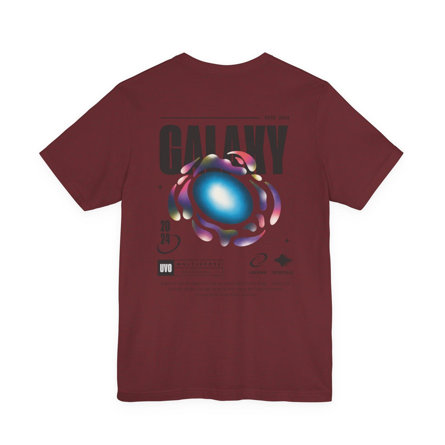 Galaxy Graphic Tee - Cosmic Art T Shirt White Unisex Casual Top Space Inspired Streetwear