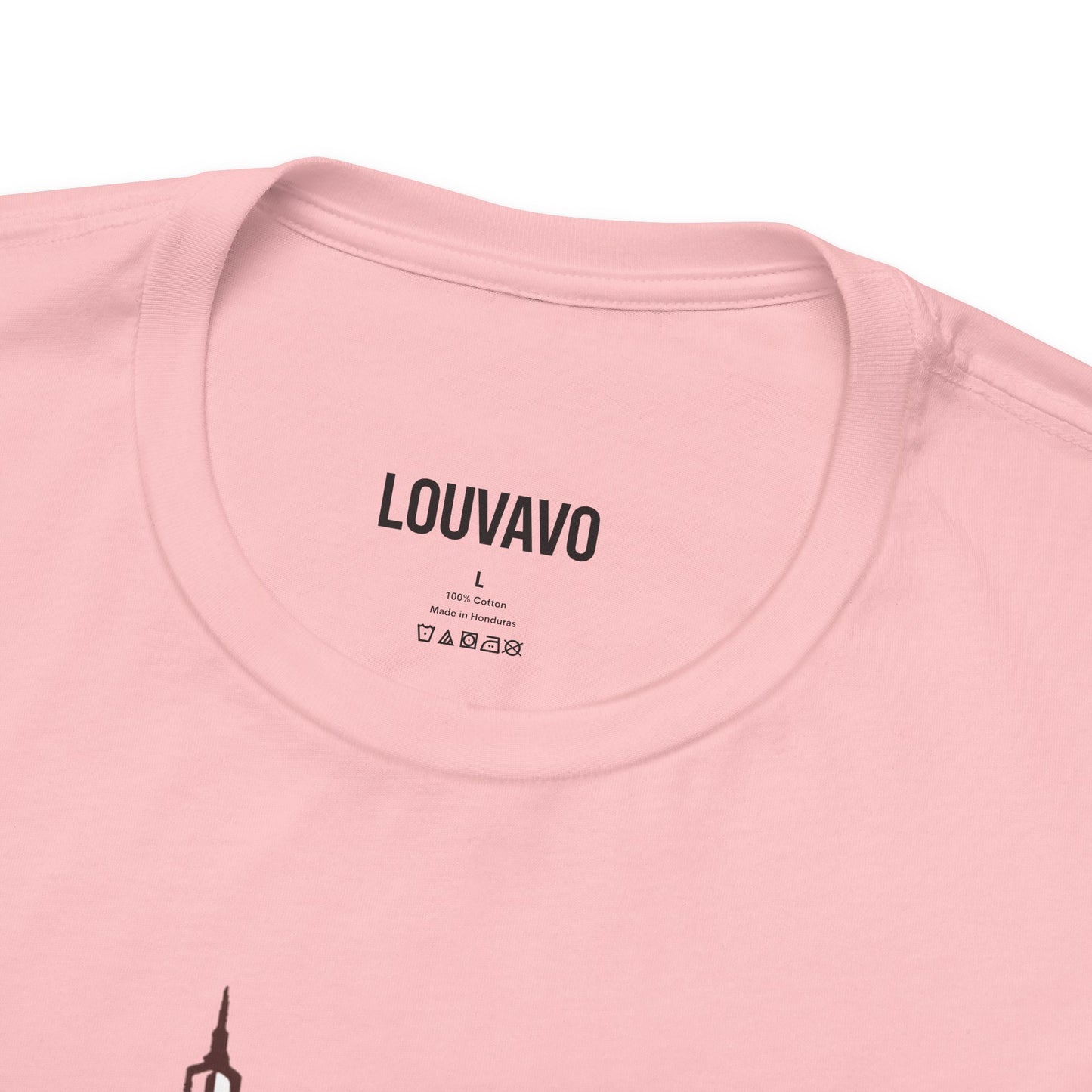 LOUVAVO Skyline Graffiti Unisex T-Shirt, Urban Streetwear Graphic Tee, Cityscape Design, Casual Gift