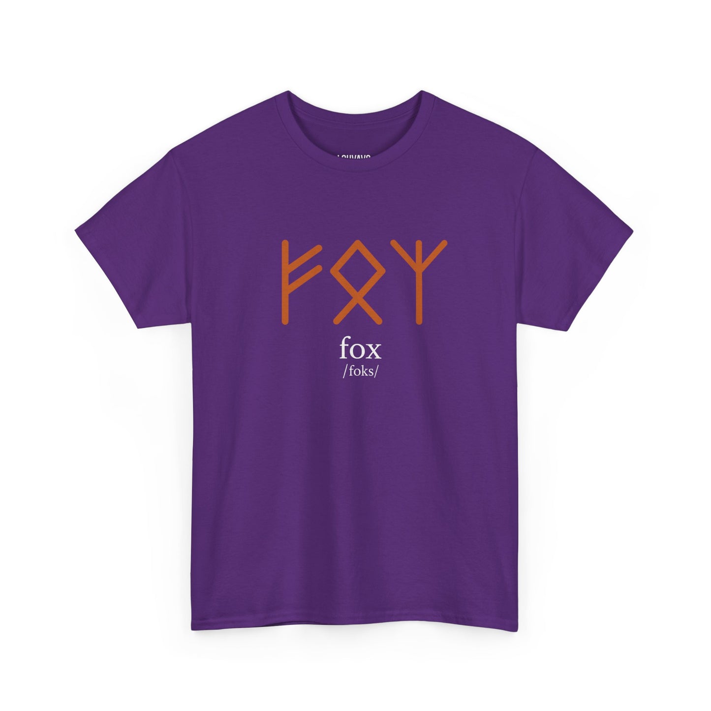 LOUVAVO FOX Rune T-Shirt | Nordic Runes Graphic Tee | Minimalist Streetwear Unisex Shirt | Phonetic Symbol Design