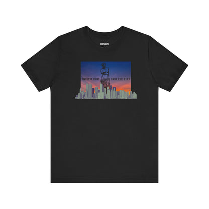 Timeless Icons NYC Skyline Tee – Artistic Venus de Milo Urban Shirt