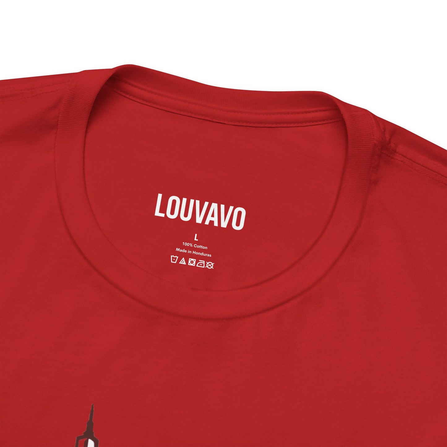LOUVAVO Skyline Graffiti Unisex T-Shirt, Urban Streetwear Graphic Tee, Cityscape Design, Casual Gift