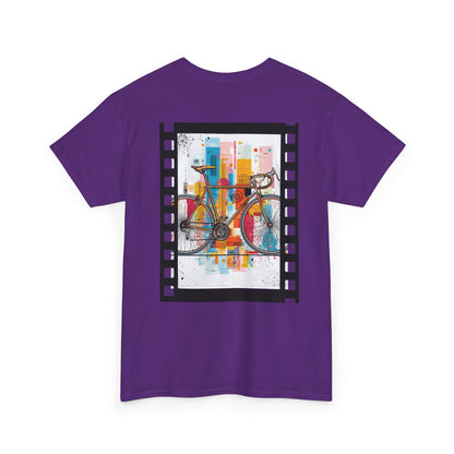 LOUVAVO Bicycle Tee – Urban Streetwear Graphic T-Shirt “Keep Moving” | Retro Bike Art Print | Unisex Casual Top
