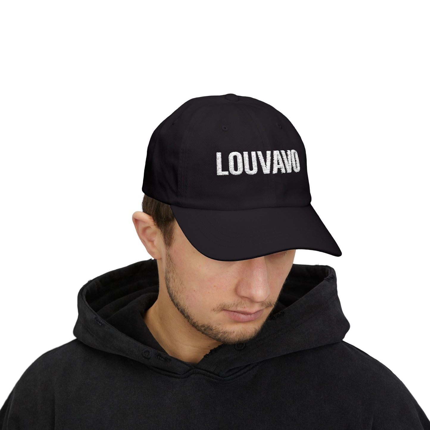 LOUVAVO Classic Embroidered Cap – Minimalist Streetwear Dad Hat, Unisex Casual Style