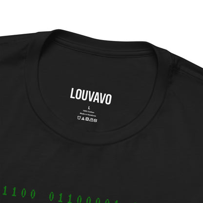 Binary Code T-Shirt – Matrix Style Green on Black Hacker Tee with Hidden Motivational Message – Unisex Techwear Graphic Shirt for Programmers, Gamers, Coders & Digital Lovers