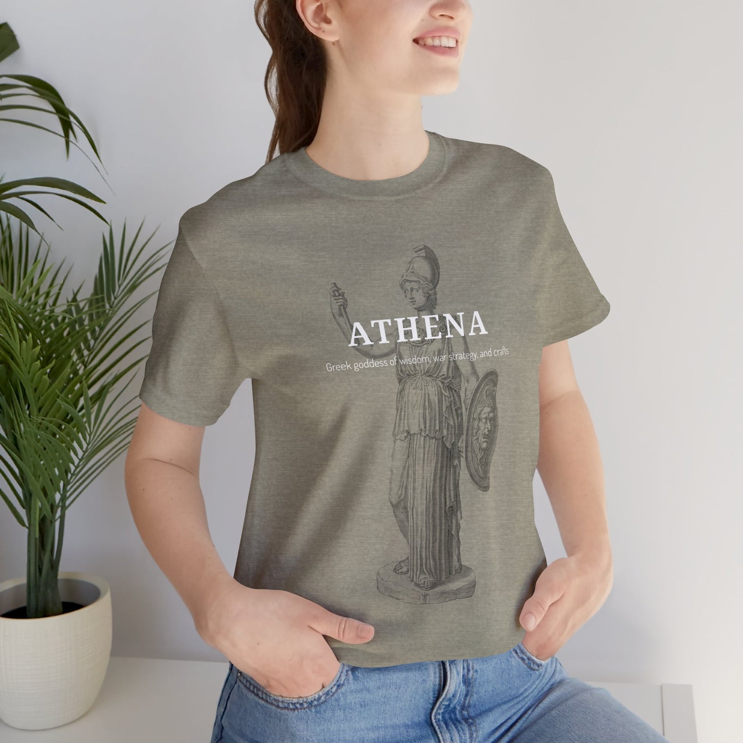 Athena T-Shirt, Greek Goddess of Wisdom Graphic Tee, Mythology Inspired Shirt, Art Lover Gift