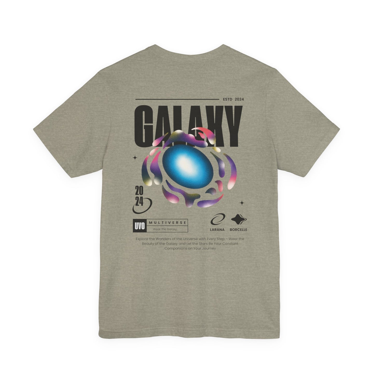 Galaxy Graphic Tee - Cosmic Art T Shirt White Unisex Casual Top Space Inspired Streetwear
