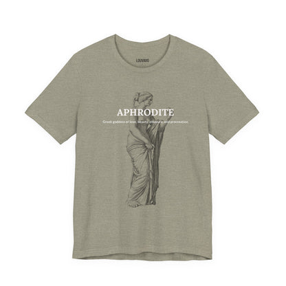 Aphrodite Inspired Unisex T-Shirt, Greek Mythology Graphic Tee, Minimalist Streetwear, Art Lover Gift