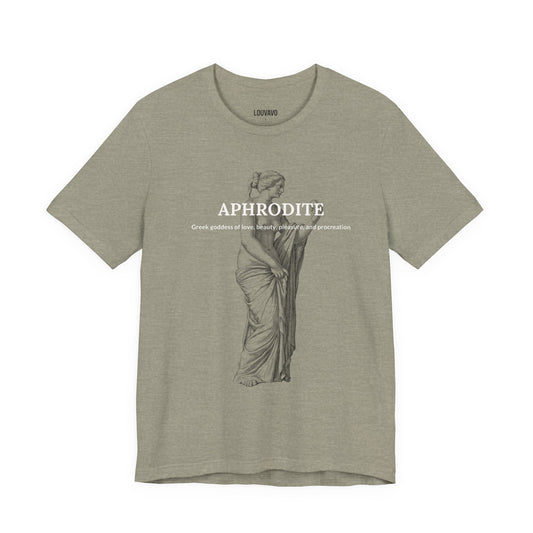 Aphrodite Inspired Unisex T-Shirt, Greek Mythology Graphic Tee, Minimalist Streetwear, Art Lover Gift