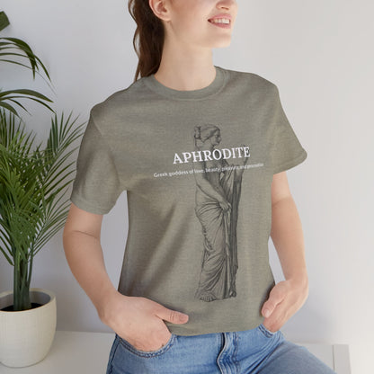 Aphrodite Inspired Unisex T-Shirt, Greek Mythology Graphic Tee, Minimalist Streetwear, Art Lover Gift