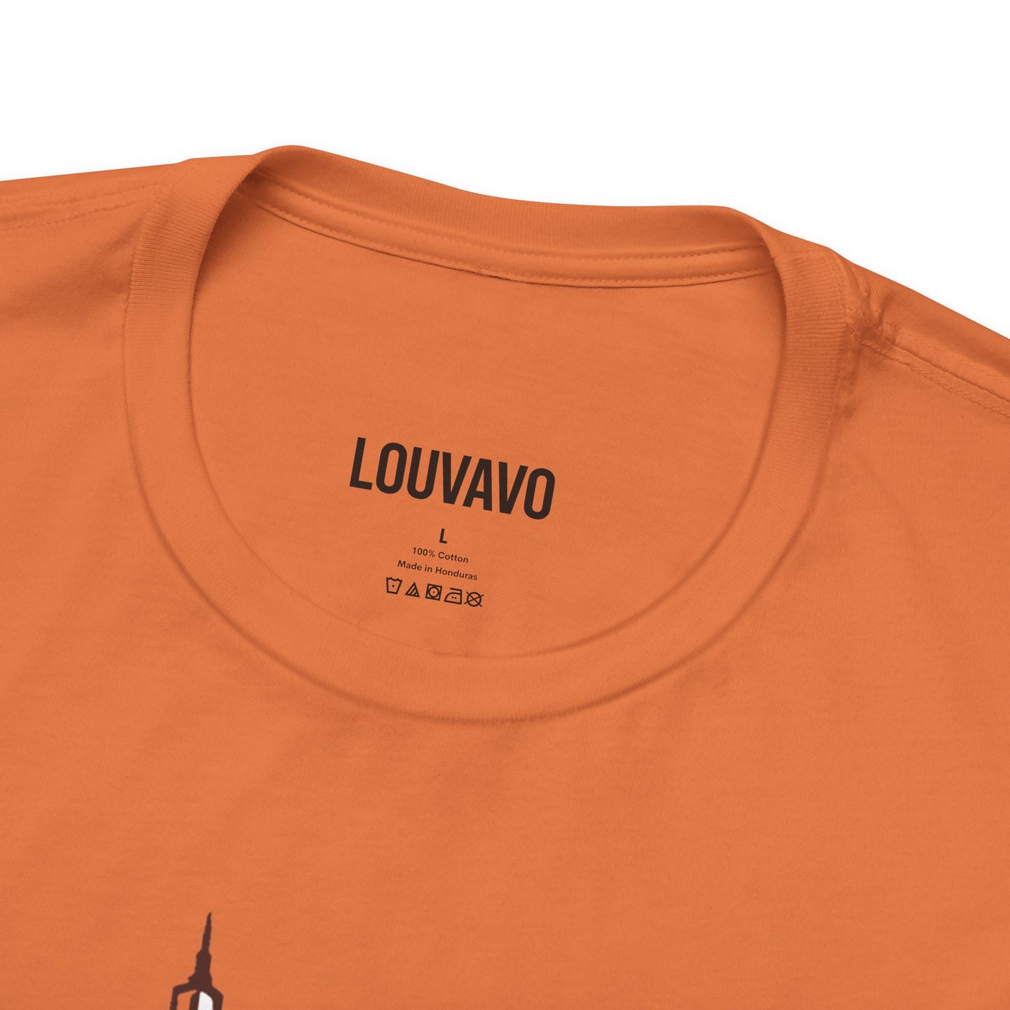 LOUVAVO Skyline Graffiti Unisex T-Shirt, Urban Streetwear Graphic Tee, Cityscape Design, Casual Gift