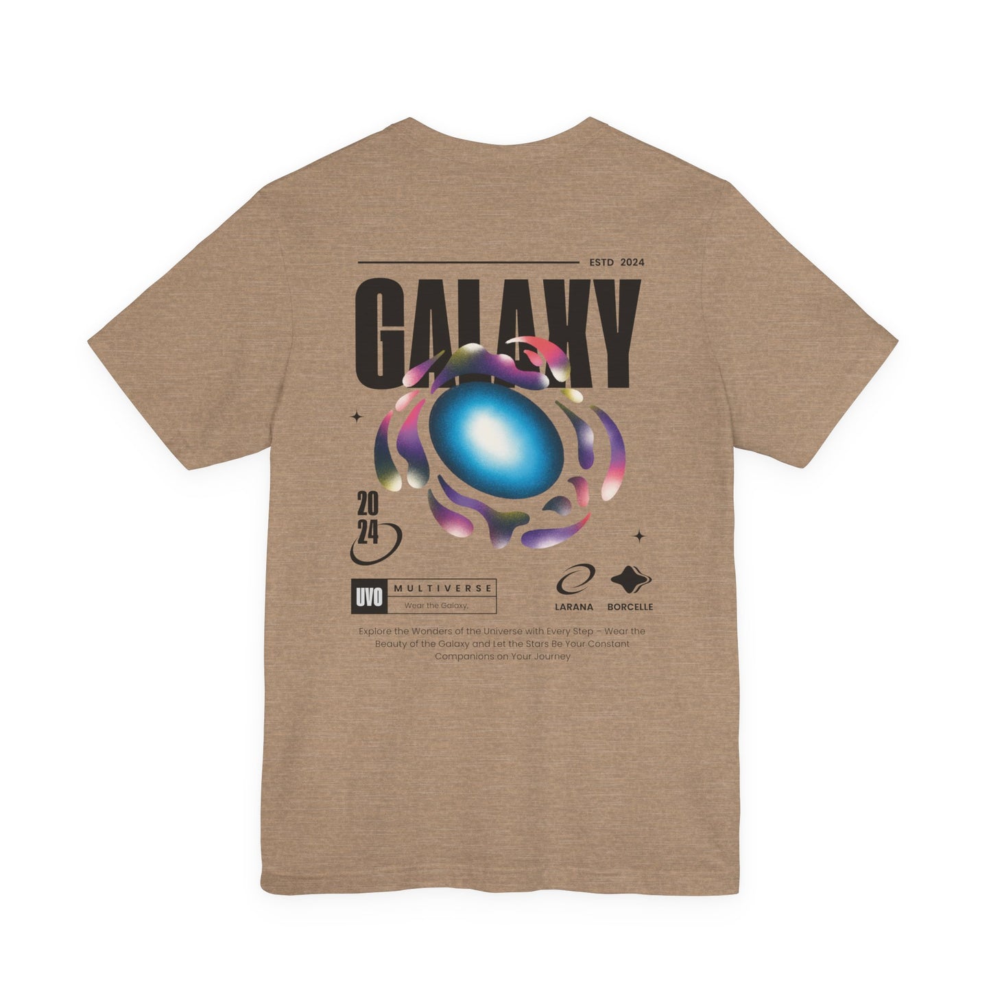 Galaxy Graphic Tee - Cosmic Art T Shirt White Unisex Casual Top Space Inspired Streetwear