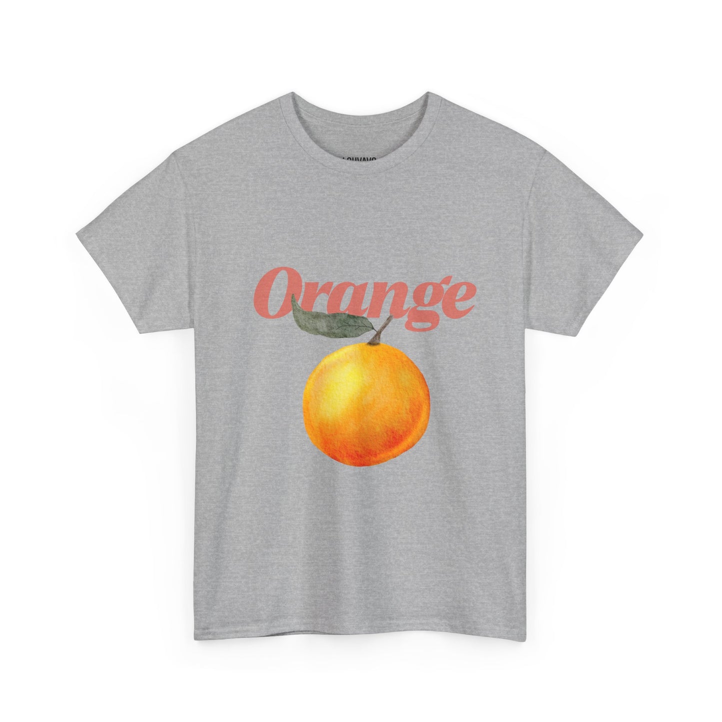 Orange Unisex Heavy Cotton Tee, Fun Summer T-Shirt, Casual Wear, Gift for Gardeners, Fruit Lover's Apparel, Orange Design