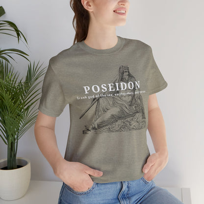 Poseidon T-Shirt, Greek God of the Sea Graphic Tee, Mythology Inspired Shirt, Art Lover Gift