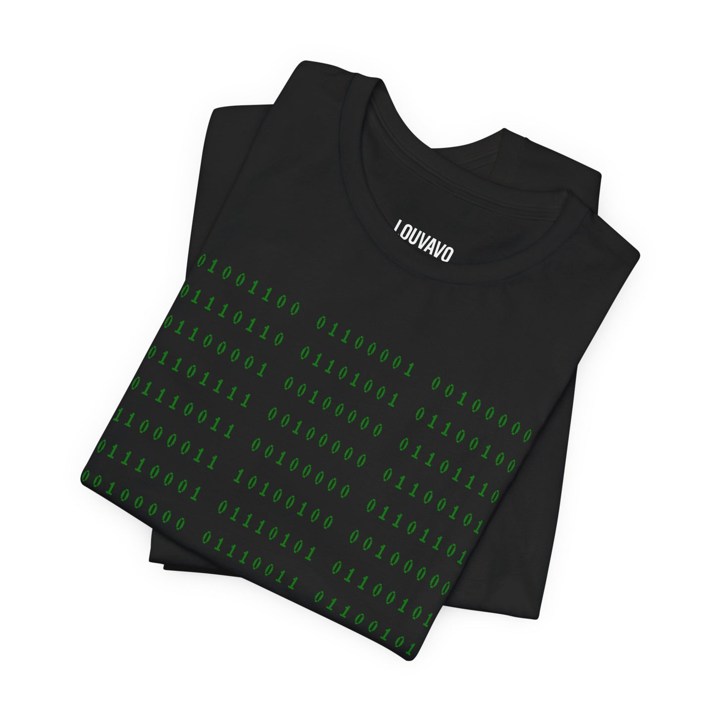 Binary Code T-Shirt – Matrix Style Green on Black Hacker Tee with Hidden Motivational Message – Unisex Techwear Graphic Shirt for Programmers, Gamers, Coders & Digital Lovers