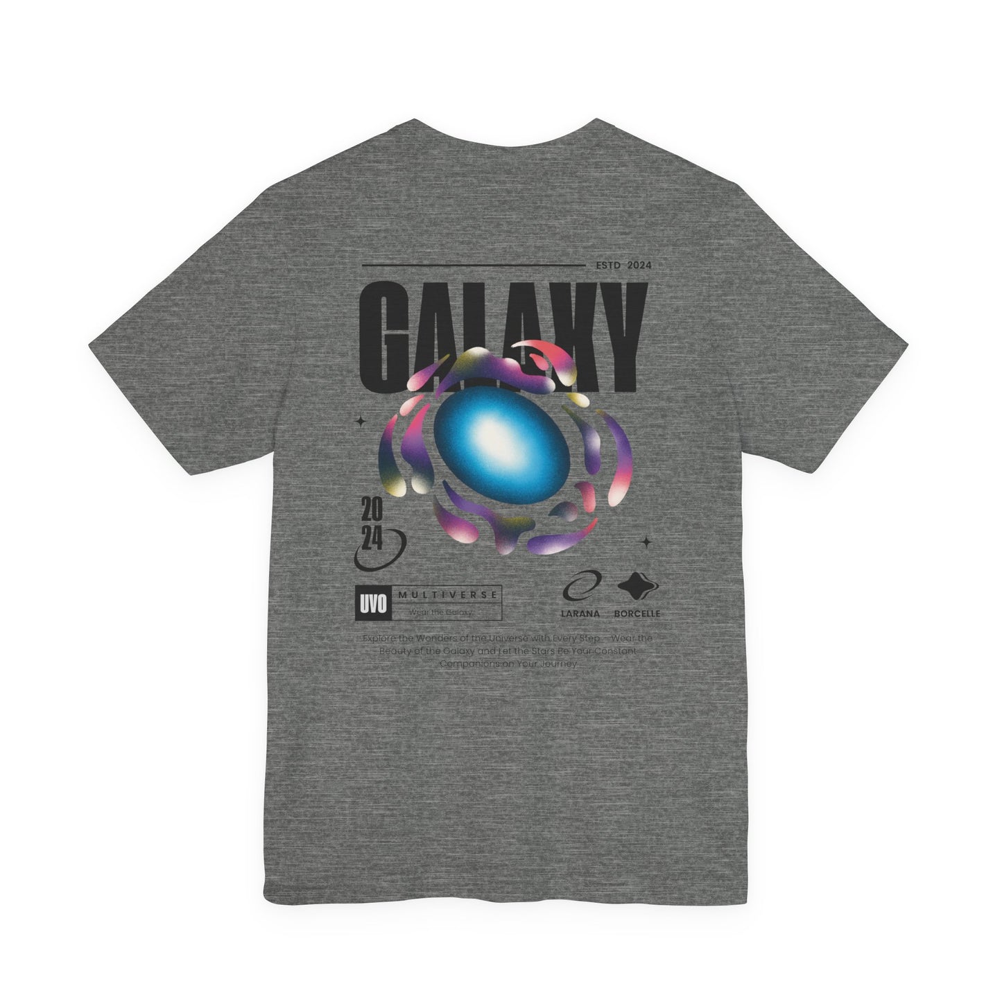 Galaxy Graphic Tee - Cosmic Art T Shirt White Unisex Casual Top Space Inspired Streetwear