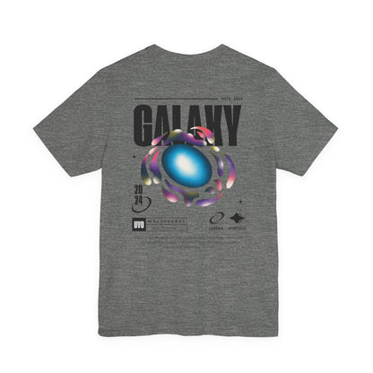 Galaxy Graphic Tee - Cosmic Art T Shirt White Unisex Casual Top Space Inspired Streetwear
