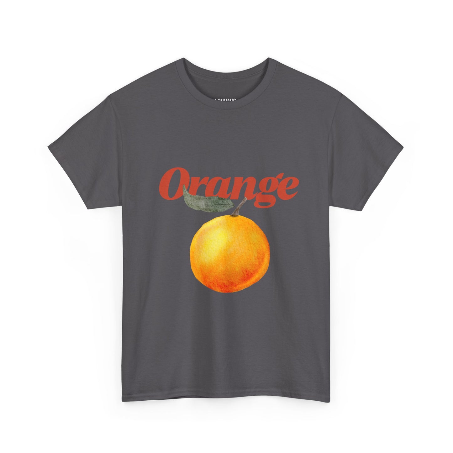 Orange Unisex Heavy Cotton Tee, Fun Summer T-Shirt, Casual Wear, Gift for Gardeners, Fruit Lover's Apparel, Orange Design