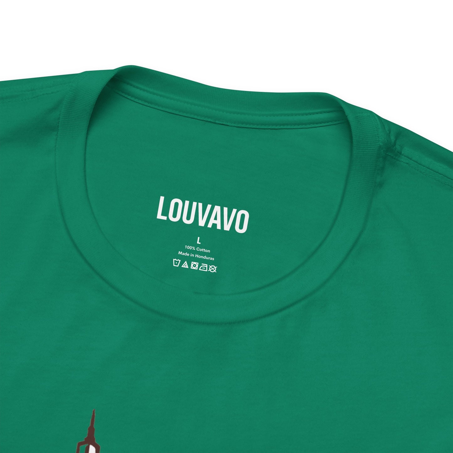 LOUVAVO Skyline Graffiti Unisex T-Shirt, Urban Streetwear Graphic Tee, Cityscape Design, Casual Gift