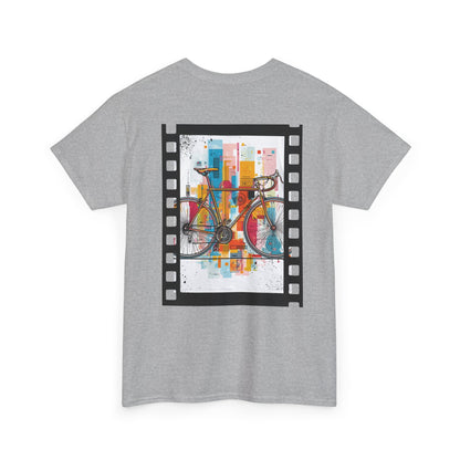 LOUVAVO Bicycle Tee – Urban Streetwear Graphic T-Shirt “Keep Moving” | Retro Bike Art Print | Unisex Casual Top
