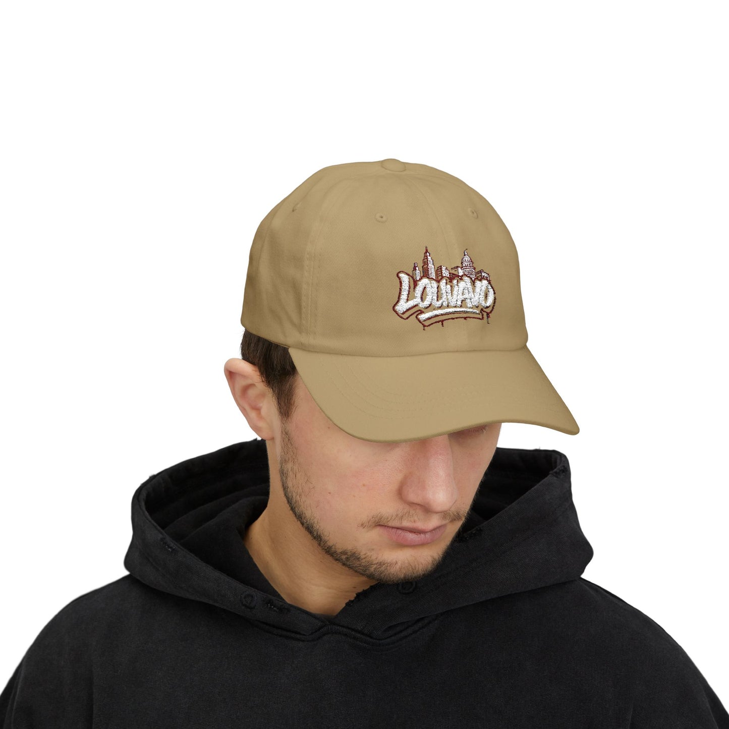 LOUVAVO Urban Skyline Embroidered Cap – Streetwear Dad Hat, Cityscape Hip Hop Style