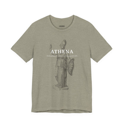 Athena T-Shirt, Greek Goddess of Wisdom Graphic Tee, Mythology Inspired Shirt, Art Lover Gift