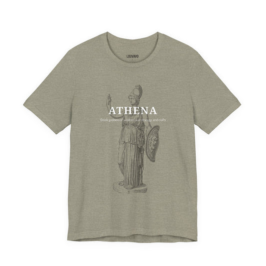 Athena T-Shirt, Greek Goddess of Wisdom Graphic Tee, Mythology Inspired Shirt, Art Lover Gift