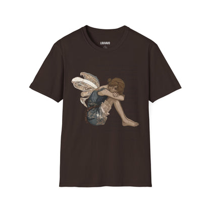 LOUVAVO Fairy Poem T-Shirt  Inspirational Spanish Poetry Graphic Tee, Unique Artistic Design, Soft Cotton Unisex Shirt