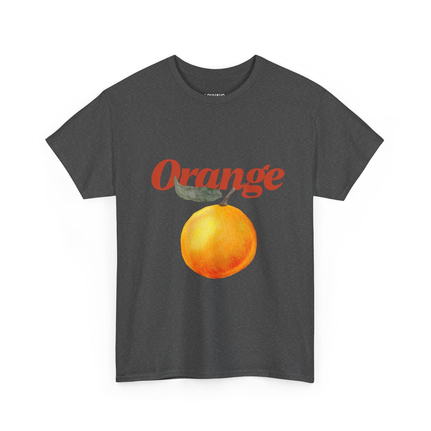 Orange Unisex Heavy Cotton Tee, Fun Summer T-Shirt, Casual Wear, Gift for Gardeners, Fruit Lover's Apparel, Orange Design