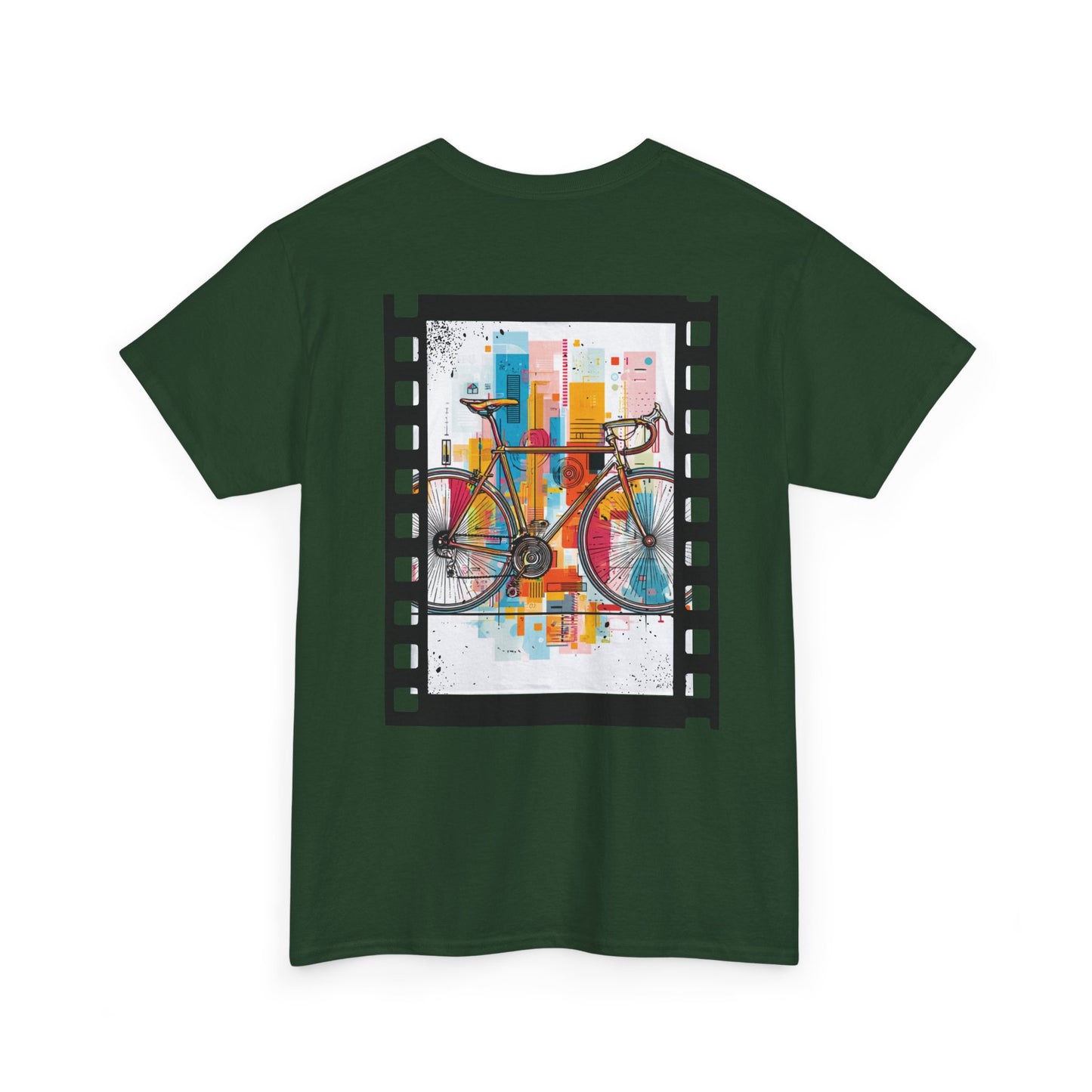 LOUVAVO Bicycle Tee – Urban Streetwear Graphic T-Shirt “Keep Moving” | Retro Bike Art Print | Unisex Casual Top