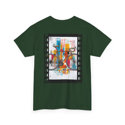 LOUVAVO Bicycle Tee – Urban Streetwear Graphic T-Shirt “Keep Moving” | Retro Bike Art Print | Unisex Casual Top