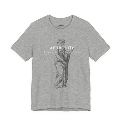 Aphrodite Inspired Unisex T-Shirt, Greek Mythology Graphic Tee, Minimalist Streetwear, Art Lover Gift