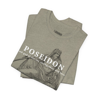 Poseidon T-Shirt, Greek God of the Sea Graphic Tee, Mythology Inspired Shirt, Art Lover Gift