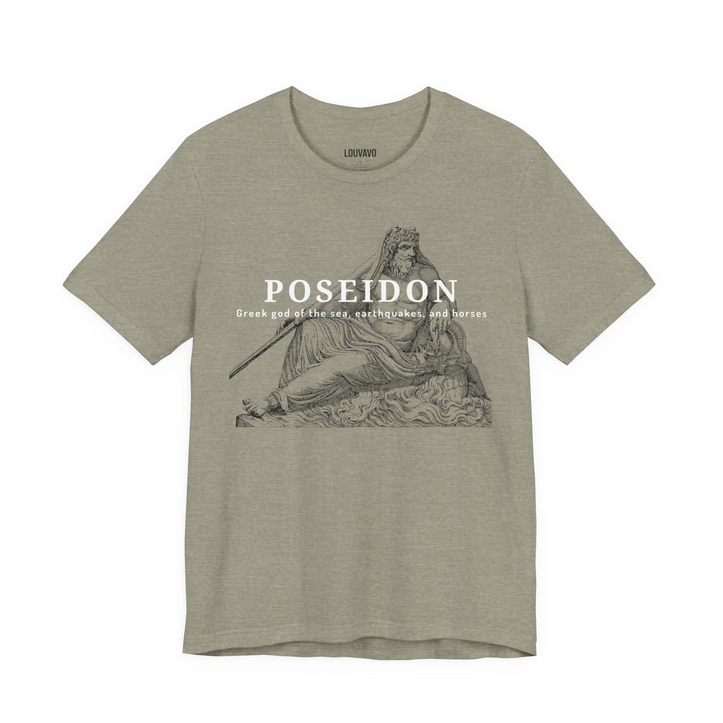 Poseidon T-Shirt, Greek God of the Sea Graphic Tee, Mythology Inspired Shirt, Art Lover Gift