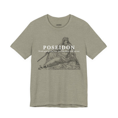 Poseidon T-Shirt, Greek God of the Sea Graphic Tee, Mythology Inspired Shirt, Art Lover Gift
